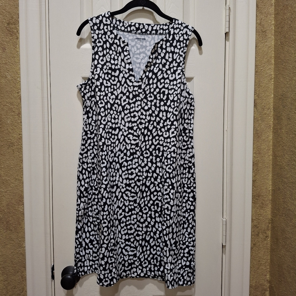 Lands' End Leopard Swim Cover-up  Dress